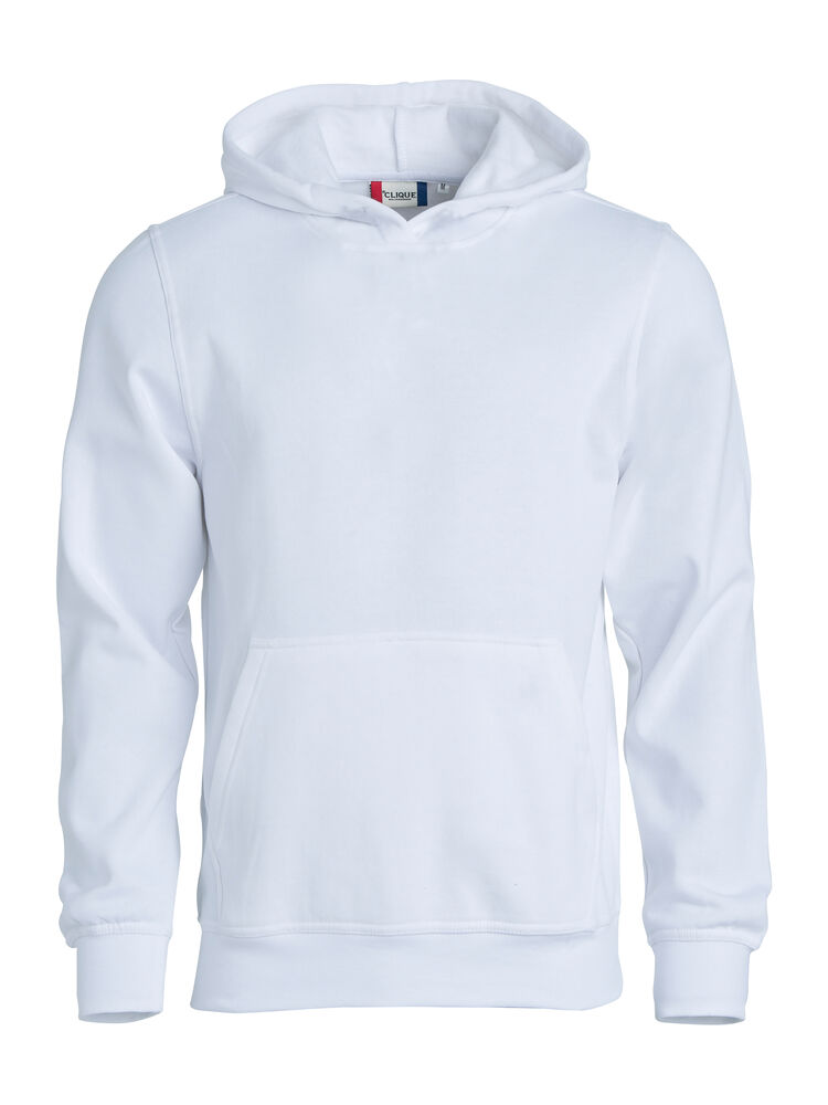 Clique Basic Hoody Junior – Hettegenser til barn – White (00)