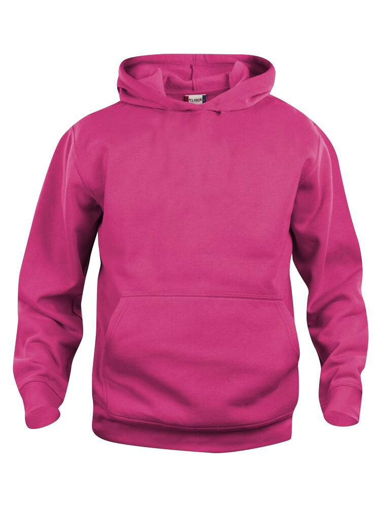 Clique Basic Hoody Junior – Hettegenser til barn – Bright Cerise (300)