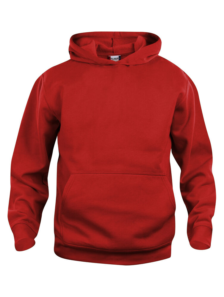 Clique Basic Hoody Junior – Hettegenser til barn – Red (35)
