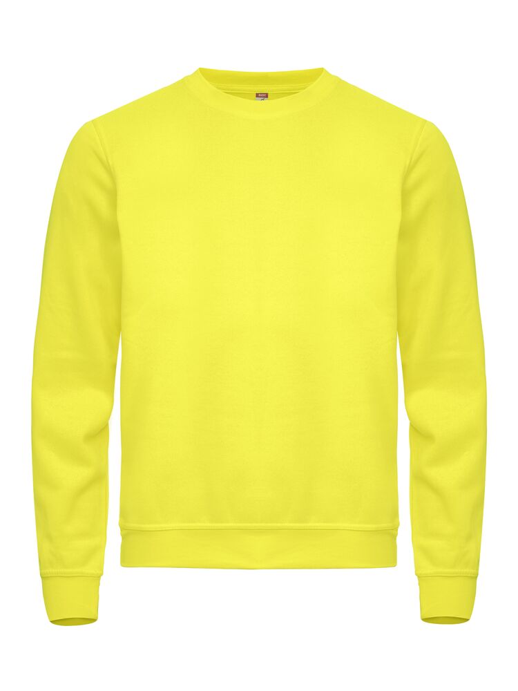 Clique Basic Roundneck – Rundhalset genser – Visibility Yellow (11)