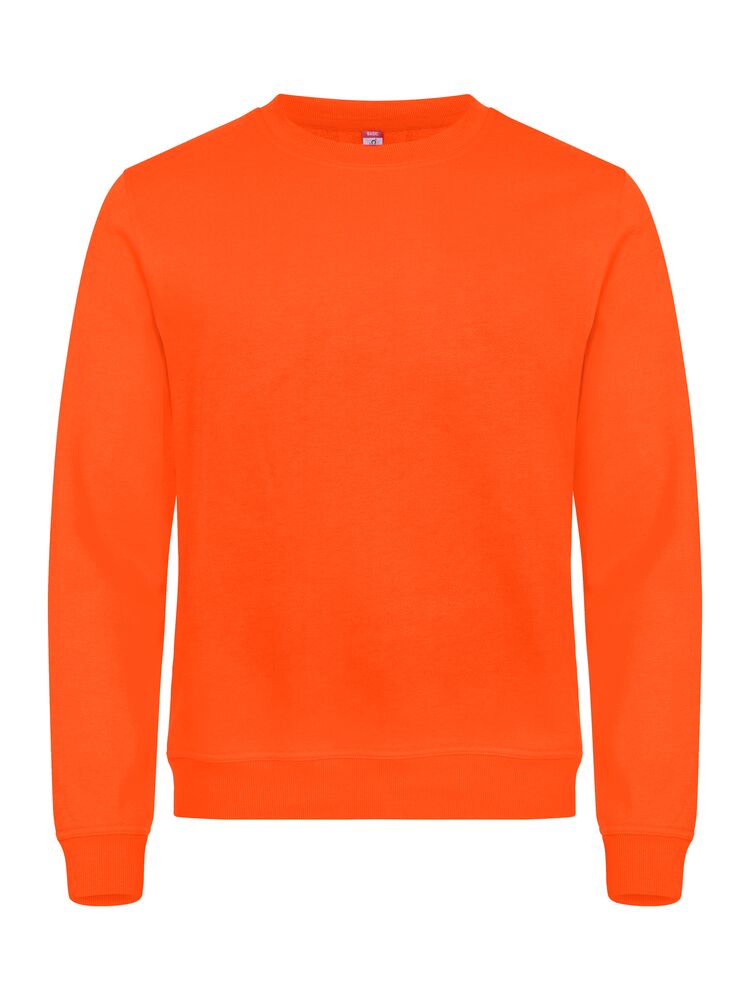 Clique Basic Roundneck – Rundhalset genser – Visibility Orange (170)