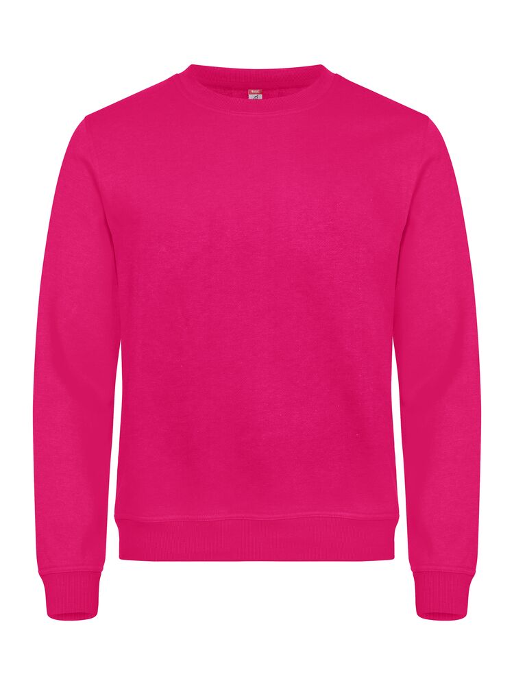 Clique Basic Roundneck – Rundhalset genser – Bright Cerise (300)