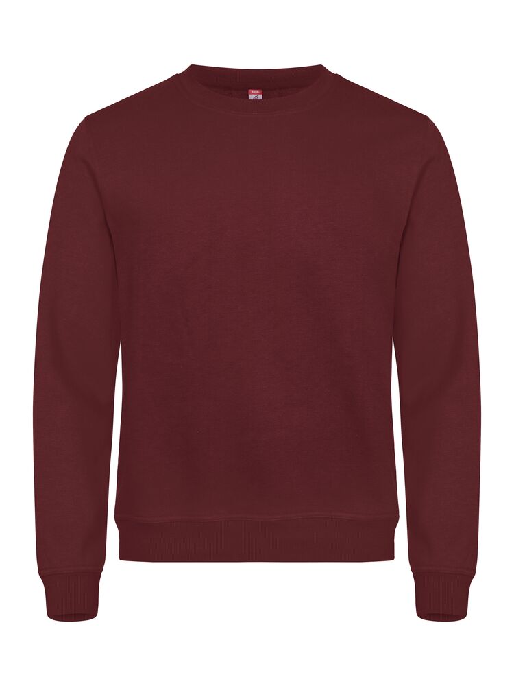 Clique Basic Roundneck – Rundhalset genser – Burgundy (38)