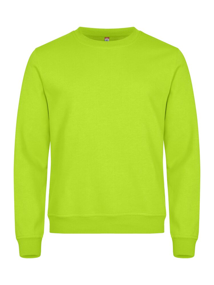 Clique Basic Roundneck – Rundhalset genser – Visibility Green (600)