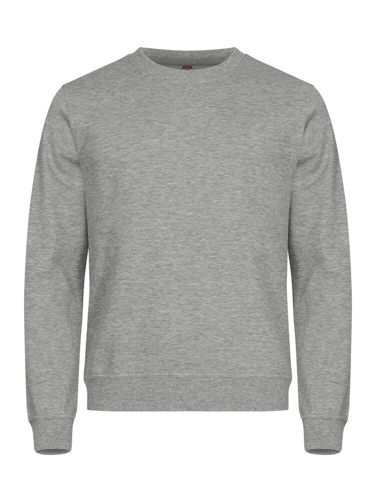 Clique Basic Roundneck – Rundhalset genser – Grey Melange (95)