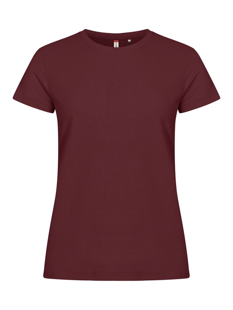 Clique Basic-T Women – T-skjorte til dame – Burgundy (38)