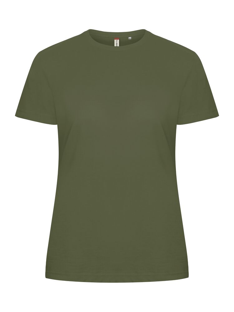 Clique Basic-T Women – T-skjorte til dame – Army Green (71)