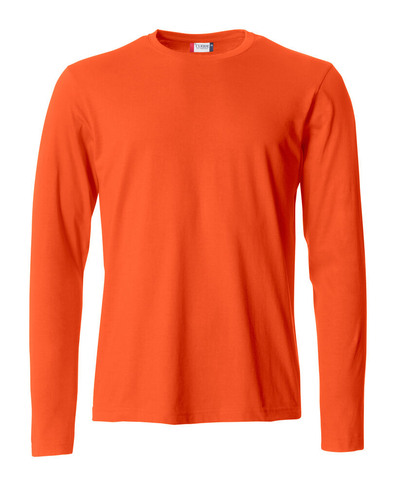 Clique Basic-T L/S – Langermet T-skjorte – Blood Orange (18)