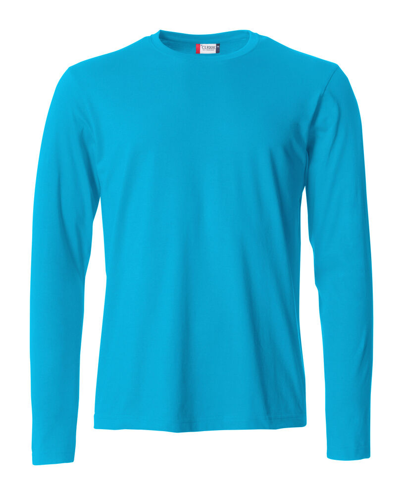 Clique Basic-T L/S – Langermet T-skjorte – Turkis (54)