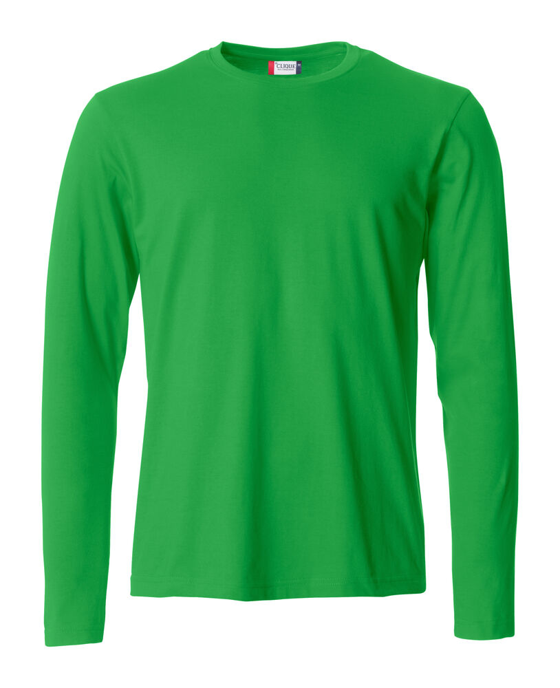 Clique Basic-T L/S – Langermet T-skjorte – Apple Green (605)
